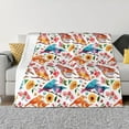 thumbnail image 1 of Rateoe Flowers Birds And Butterflies Pattern Flannel Throw Blanket, Ultra-soft Blanket for Bed, Couch, Car, Hypoallergenic Anti-pilling blanket-60"x50"(Horizontal), 1 of 6