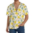 thumbnail image 1 of Rateoe Flowers and Butterflies Pattern Men's Short Sleeve Classic Shirt, Casual Short-Sleeved Shirt, Lightweight Summer Shirt, Cuban Collar Shirt,Button-Front Shirt-Small, 1 of 5