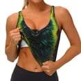 thumbnail image 1 of Rateoe Fluorescent Wolf Print Womens' Sports Bras Scoop Neck Sports Vest- Padded U Back Seamless High Impact Support, 1 of 7