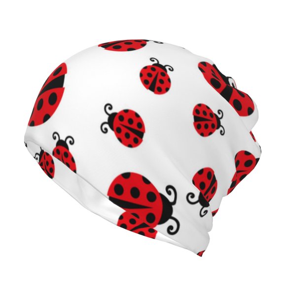 Rateoe Fly Flying Ladybug Cotton Slouchy Beanie Hat for Men/Women,Lightweight Oversize Large Thin Skull Cap Night Sleeping Cap