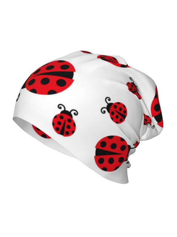 Fly Flying Ladybug Kids Beanie Warm Knit Beanie Hats Boys Girls Winter Hat Soft Slouchy Hats for Kids