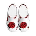 thumbnail image 1 of Rateoe Fly Flying Ladybug Print Women's Men's Cotton Knit Slippers Lightweight Memory Foam Indoor House Shoes with Anti-Skid Sole-46/47, 1 of 7