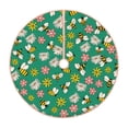 thumbnail image 1 of Rateoe Flying Bees Pattern Christmas Tree Skirt with Ties , Christmas Tree Decorations, Farmhouse Christmas Decor Xmas Holiday Decorations-48", 1 of 6