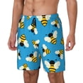 thumbnail image 1 of Rateoe Flying Bees Pattern Men’s Swim Shorts with Compression Liner – Double-Layered Quick-Dry Swimwear, Comfortable & Stretchy Beach Shorts-XX-Large, 1 of 6