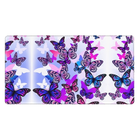 Rateoe Flying Butterflies Print Mouse Pad - Extended Large Gaming Mousepad,Non-Slip Stitched Edge,16x29.5 Inch