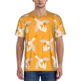 thumbnail image 1 of Rateoe Flying Ducks Pattern Men’s Baseball Short Sleeve Polo Shirt, Midweight Men's Shirt Golf Shirt Polo Shirts Quick Dry Short-Medium, 1 of 7