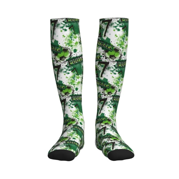 Rateoe Football 7 Compression Socks for Women and Men 20-30mmHg-Circulation Support Socks Knee High Nurse Pregnant Running Medical and Travel Athletic