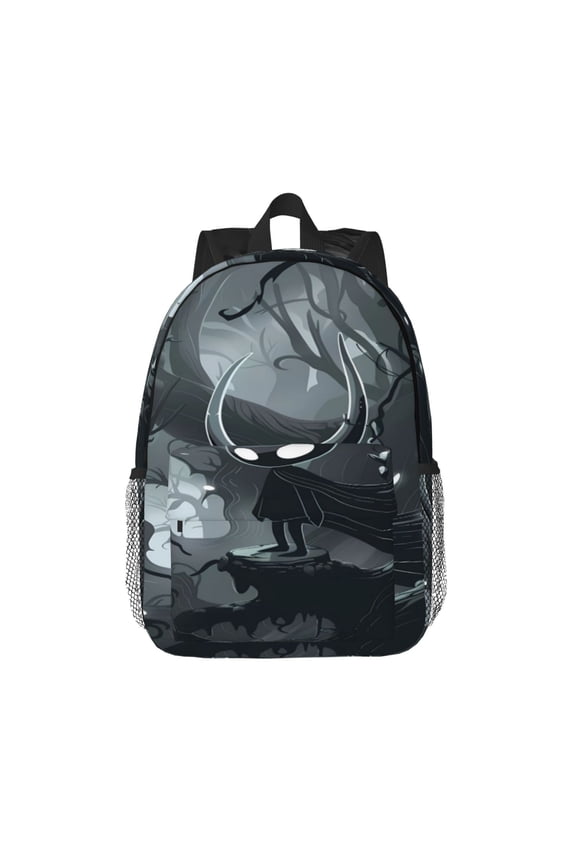 Forest Black Ghost Warrior Pattern Student Backpack Water-resistant Backpack 15-inch Laptop Backpack Lightweight Adjustable School Backpack