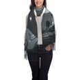 thumbnail image 1 of Rateoe Forest Black Ghost Warrior Women's Traditional Scarf Wrap Tassel Shawl Fringes Neck Head Shawl Retro Scarf, 1 of 1