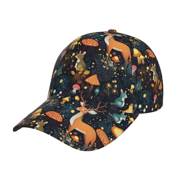 Rateoe Forest Elf Pattern Mens Baseball Cap Adjustable Curved Brim Hat, Soft Cotton Sports Cap for Outdoor, Casual, and Everyday Wear, Comfortable & Breathable