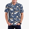 thumbnail image 1 of Rateoe Forest Elk Pattern Men's Short Sleeve Polo Shirts, Golf Polo Shirts Short Sleeve Performance Moisture Wicking Dry-4X-Large, 1 of 6