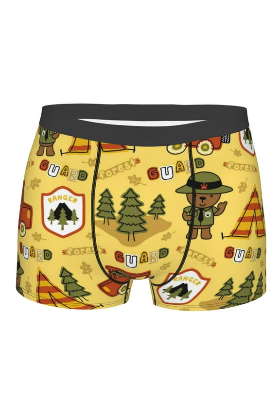 Forest Guard Mens Boxer Briefs Poly Spandex Performance Boxer Briefs Underwear Hem Boxer Briefs - Large