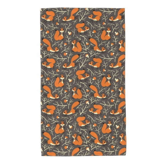 Rateoe Fox And Mushroom Pattern Microfiber Towel, Beach Towel, Pool Towel, Quick-dry Travel Towel, Soft and Plush towel, Absorbent Towel-27.5x16 Inch