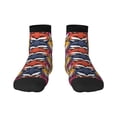 thumbnail image 1 of Rateoe Fox Face Pattern Quarter Crew Socks,Toe Seamed Ankle Socks,Cotton Cushioned Breathable Athletic Crew Sports Socks, 1 of 7