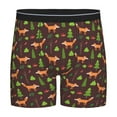 thumbnail image 1 of Rateoe Fox In Forest Print Men’s Underwear Boxer Briefs Soft Comfortable Underwear Boxer Briefs, Long Leg Briefs,Anti-chafing Boxer Briefs, 1 of 7