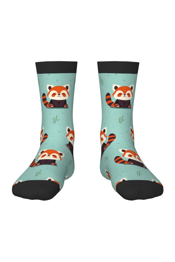 Fox Pattern Children's Socks, Socks Gifts ,kids Crew Soft Cotton Socks , Moisture-Wicking, Durable, Ideal for Daily Wear & Sports