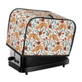 thumbnail image 1 of Rateoe Foxes and Floral Harmony Pattern Toaster Covers 2 Slice Wide Slot,Bread Machine Cover,Bread Dust Cover & Fingerprint Protection,Appliance Covers, 1 of 7