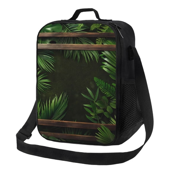 Rateoe Framed Greenery Wall Art Lunch Bag Reusable Lunch Box with Shoulder Straps for Men Women Insulated Portable Lunchbox for adults Suitable for School Work Picnic