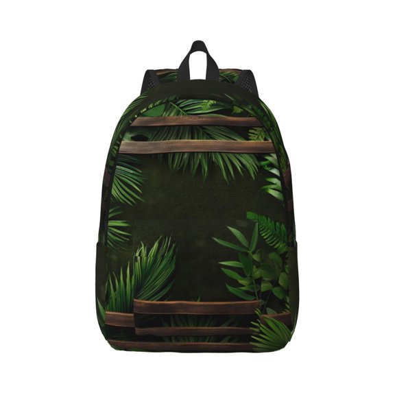 Rateoe Framed Greenery Wall Art Pattern Canvas College Laptop Backpack,Travel Daypack,Durable Rucksack Travel Notebook Bag School Backpack Book Bag for Men Women-Small