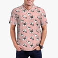 thumbnail image 1 of Rateoe French Bulldog 1 Pattern Men's Short Sleeve Polo Shirts, Golf Polo Shirts Short Sleeve Performance Moisture Wicking Dry-4X-Large, 1 of 6