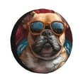 thumbnail image 1 of Rateoe French Bulldog In Sunglasses Pattern Tire Cover Wheel Protectors Weatherproof Wheel Covers Universal Fit for Trailer Rv SUV Truck Camper Travel Trailers Accessories-15 inch, 1 of 6