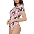 thumbnail image 1 of Rateoe French Bulldog Printed Women Rash Guard Short Sleeve,Tummy control Swimsuit Surfing Swimsuit Bathing Suit Short-sleeved Onesie UPF 50+, 1 of 6