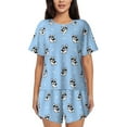 thumbnail image 1 of Rateoe French Bulldog Puppy Pattern Women's Short-Sleeved Pajama Set - 2 Piece Soft and Lightweight Sleepwear Set-Medium, 1 of 7