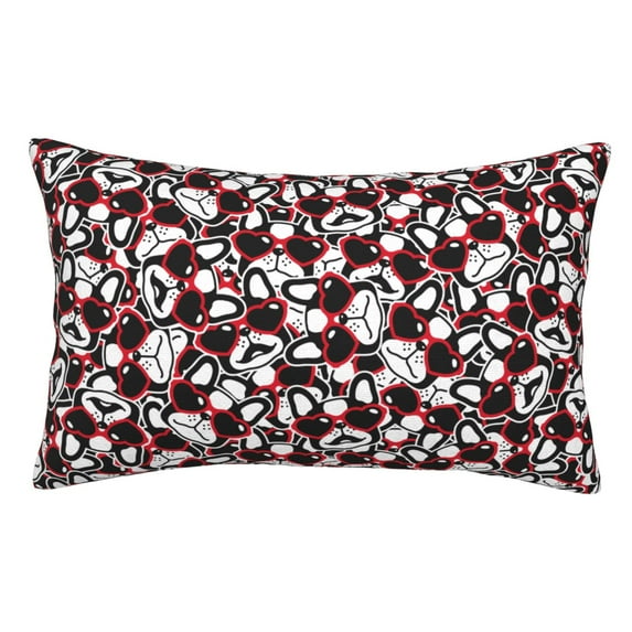 Rateoe French Bulldog1 Pattern Decorative Pillow Case,Throw Pillow Covers,Plush Pillow Cover,Soft Pillow Case,Velvet Pillow Case-20"x30"