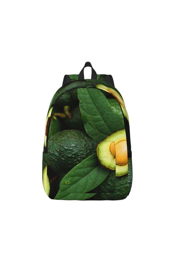 Fresh Avocados Pattern Canvas College Laptop Backpack,Travel Daypack,Durable Rucksack Travel Notebook Bag School Backpack Book Bag for Men Women-Medium