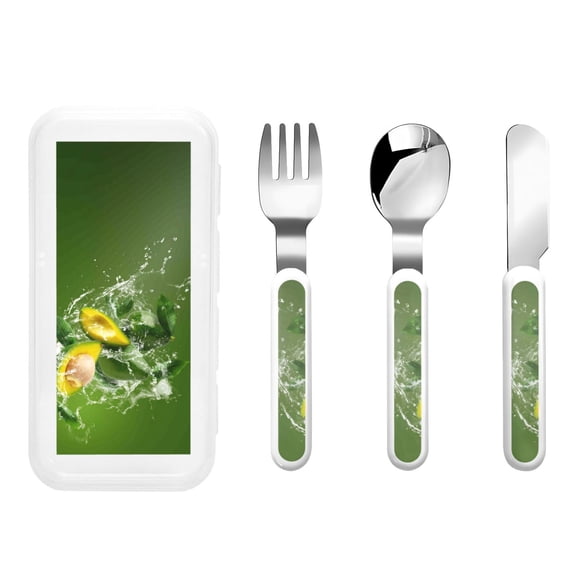 Rateoe Friut Avocado for Stainless Steel Kids Silverware Set - Child and Toddler Safe Flatware - Children's Knife, Fork And Spoon Set