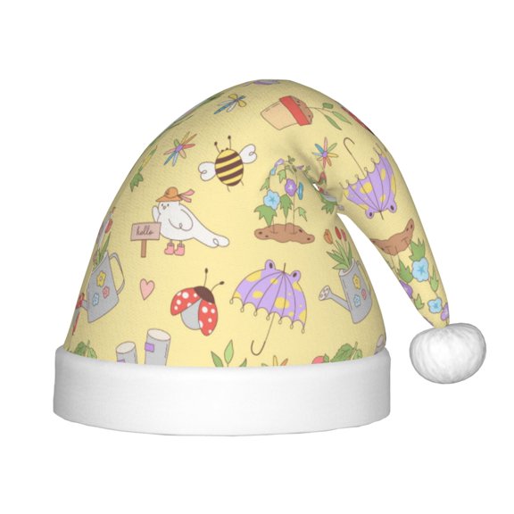 Rateoe Frog Bee Santa Hat Confortable Christmas Hat for Christmas Party Favors Fit for Kids