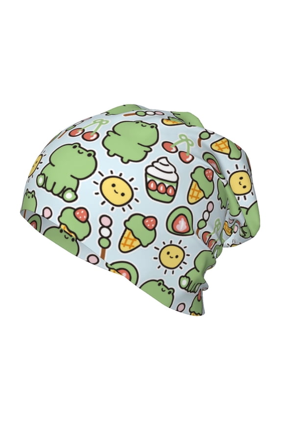 Frog With Sweet Kids Beanie Warm Knit Beanie Hats Boys Girls Winter Hat Soft Slouchy Hats for Kids