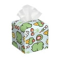 thumbnail image 1 of Rateoe Frog With Sweet Pattern Tissue Box Cover, Modern Square Decorative Leather Facial Paper Case Organizer Holder Dispenser 5X5X5'', 1 of 7