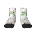 thumbnail image 1 of Rateoe Frog and Mushrooms Pattern Quarter Crew Socks,Toe Seamed Ankle Socks,Cotton Cushioned Breathable Athletic Crew Sports Socks, 1 of 7