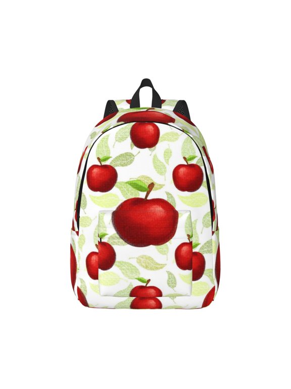 Fruit Apples Pattern Canvas College Laptop Backpack,Travel Daypack,Durable Rucksack Travel Notebook Bag School Backpack Book Bag for Men Women-Small