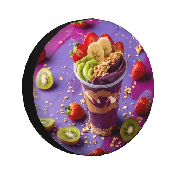 Rateoe Fruit Parfait Colorful Pattern Tire Cover Wheel Protectors Weatherproof Wheel Covers Universal Fit for Trailer Rv SUV Truck Camper Travel Trailers Accessories-16 inch