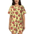 thumbnail image 1 of Rateoe Fruit Pattern Women's Short-Sleeved Pajama Set - 2 Piece Soft and Lightweight Sleepwear Set-XX-Large, 1 of 7
