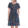 thumbnail image 1 of Rateoe Function Source Code Pattern Women’s Short Sleeve Dress – Casual Elegant Summer A-Line Dress for Everyday Wear, 1 of 6