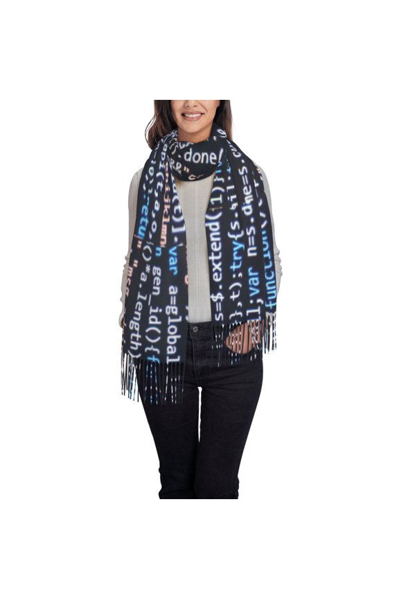 Function Source Code Women's Traditional Scarf Wrap Tassel Shawl Fringes Neck Head Shawl Retro Scarf