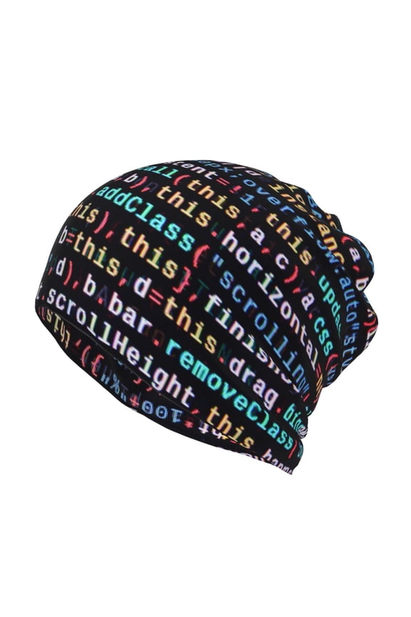 Function Source Code1 Cotton Slouchy Beanie Hat for Men/Women,Lightweight Oversize Large Thin Skull Cap Night Sleeping Cap