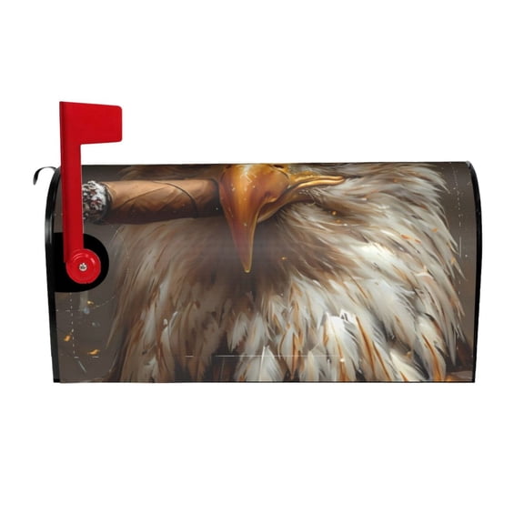 Rateoe Funny Bald Eagle Printed Mailbox Covers - Easy to Install Fall, Winter, Spring, Summer Mailbox Cover - Weather and UV-Resistant Mailbox Decor - Mailbox Magnetic Covers-