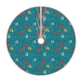 thumbnail image 1 of Rateoe Funny Cat Blue Pattern Christmas Tree Skirt with Ties , Christmas Tree Decorations, Farmhouse Christmas Decor Xmas Holiday Decorations-36", 1 of 6