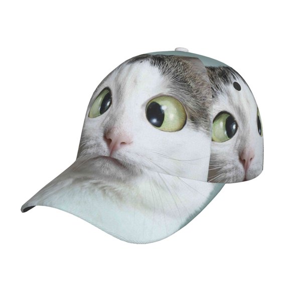 Rateoe Funny Cat Pattern Men’s Baseball Cap – Adjustable Curved Brim Hat, Soft Cotton Sports Cap for Outdoor, Casual, and Everyday Wear, Comfortable & Breathable