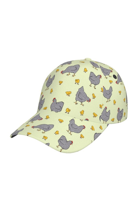 Funny Chicken Pattern Baseball Cap Outdoor Cap Mountain Dad Hat - Unstructured Soft Cotton Cap-Adjustable UV Protection Cap