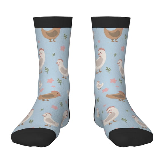 Rateoe Funny Chicken Pattern Children's Socks, Socks Gifts ,kids Crew Soft Cotton Socks , Moisture-Wicking, Durable, Ideal for Daily Wear & Sports