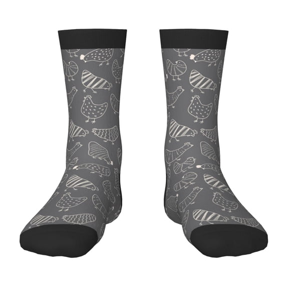 Rateoe Funny Chicken Pattern Children's Socks, Socks Gifts ,kids Crew Soft Cotton Socks , Moisture-Wicking, Durable, Ideal for Daily Wear & Sports