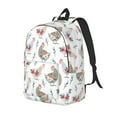 thumbnail image 1 of Rateoe Funny Chicken Pattern Durable Canvas Backpack for Men & Women – Stylish & Lightweight – Adjustable Straps, Multiple Pockets – Fits 15-17 Inch LaptopsMedium, 1 of 5