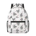 thumbnail image 1 of Rateoe Funny Chicken Pattern Durable Student Backpack Laptop Bag- Ergonomic Design, Waterproof Twill Fabric - Ideal for School, Travel, and Outdoor Activities, 1 of 6
