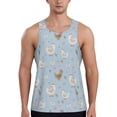 thumbnail image 1 of Rateoe Funny Chicken Pattern Sleeveless Gym Shirt Muscle Tee Breathable Workout Shirt Slim-Fit Tank Quick Dry Fit Muscle Tank Top Bodybuilding Sleeveless T Shirt-3X-Large, 1 of 7