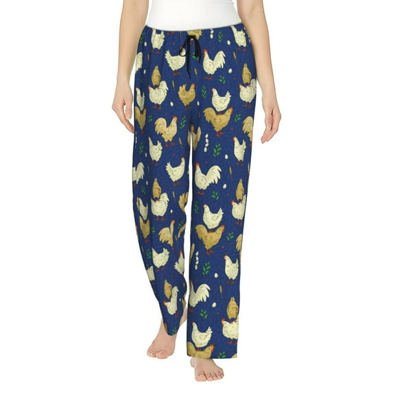 Rateoe Funny Chicken Pattern Women’s Ultra-Soft Comfy Pajama Lounge Pants Sleepwear,Comfortable Lounge Wear,lightweight Pajamas, Casual Home Wear-XX-Large